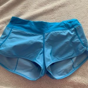 Light blue lulu speed up shorts